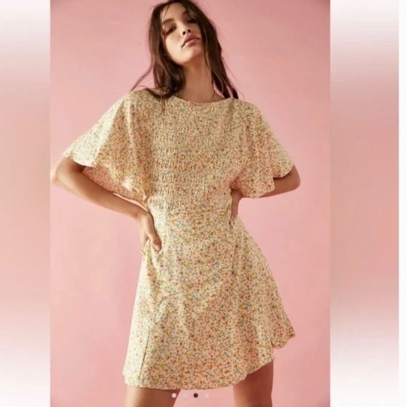 Free People Florence Mini‎ Dress Ivory Combo NWT XS - Picture 1 of 9